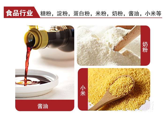 全不銹鋼食品振動(dòng)篩可用于糖粉，小米，淀粉，蛋白粉，米粉，奶粉，醬油等物料